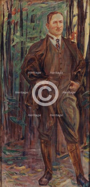Erik Axel Karlfeldt, 1864-1931, 1916. Creator: Johan Axel Gustav Acke.