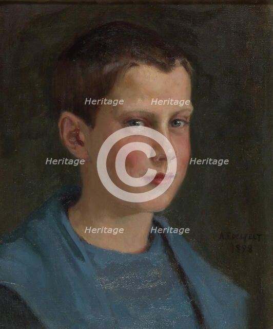 Erik Edelfelt as a child, 1898. Creator: Albert Edelfelt.