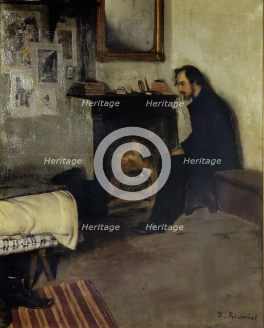 Erik Satie, bohème. Artist: Rusiñol, Santiago (1861-1931)