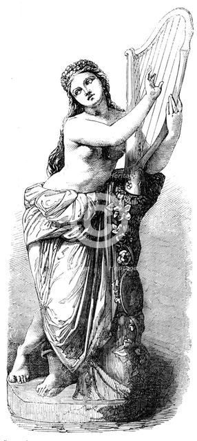 "Erin", by J. Bell, executed in Terra Cotta by Blashfield, 1857. Creator: Unknown.