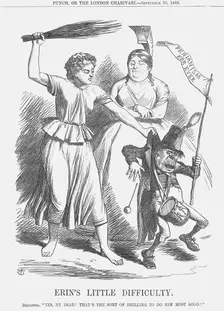 Erin's Little Difficulty 1865. Creator: John Tenniel