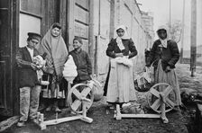 Erivan : Taking home spinning wheels & cotton, between c1915 and c1920. Creator: Bain News Service
