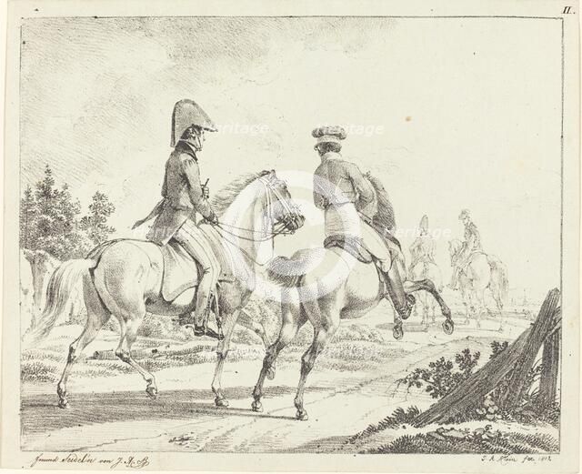 Erlangen Students on Horseback, 1811. Creator: Johann Adam Klein.