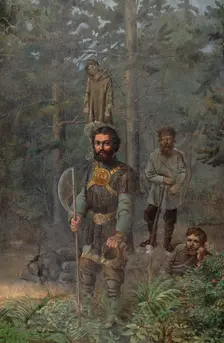 Ermak's punitive raid, 2nd half of 19th century. Creator: Mikhail Znamensky