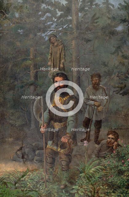 Ermak's punitive raid, 2nd half of 19th century. Creator: Mikhail Znamensky.