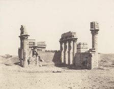 Erment (Hermonthis), Vue Générale des Ruines -Temple et Mammisi, 1851-52, printed 1853-54. Creator: Félix Teynard