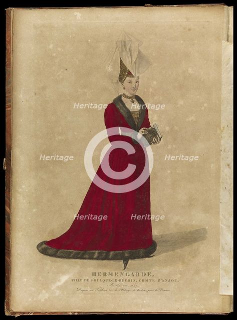 Ermengarde of Anjou, Duchess of Aquitaine and Brittany, Late 18th cent.. Artist: Gatine, Georges Jacques (1773-1831)