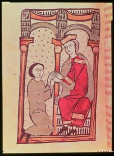 Ermengol IV d'Urgell (- 1092) selling his vassal, Arnau Mir de Tost (- 1071), Llordà Castle, Mini…
