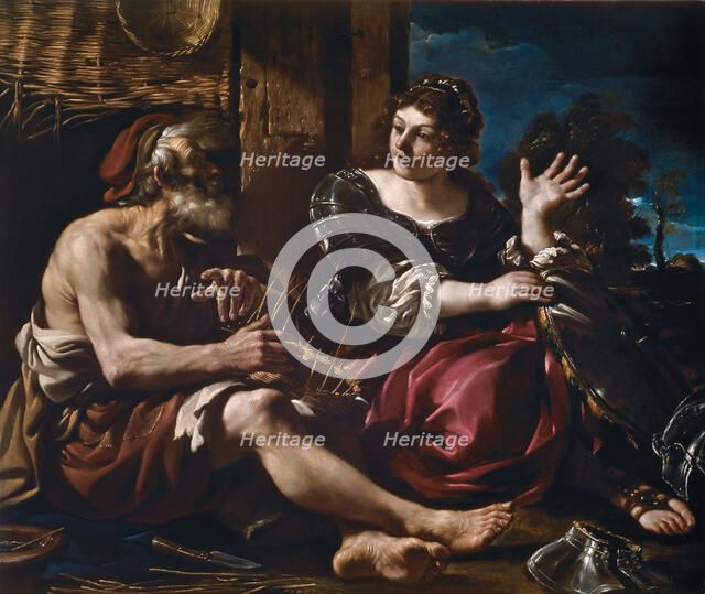 Erminia and the Shepherd, ca 1619. Creator: Guercino (1591-1666).