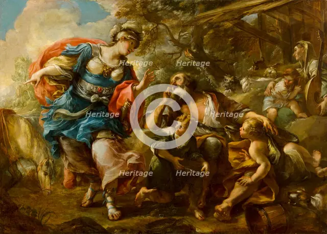 Erminia and the shepherds, 1712-1784. Creator: Stefano Torelli.