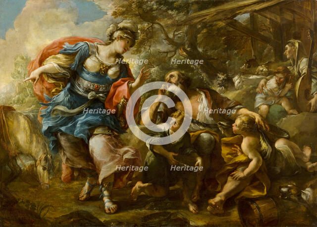 Erminia and the shepherds, 1712-1784. Creator: Stefano Torelli.
