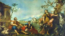 Erminia and the Shepherds, 1750/1755. Creators: Francesco Guardi, Antonio Guardi