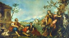 Erminia and the Shepherds, 1750/1755. Creators: Francesco Guardi, Antonio Guardi