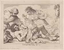Erminia Discovers the Wounded Tancred (from Tasso, Gerusalemme Liberata), ca. 1790., ca. 1790. Creator: Thomas Rowlandson