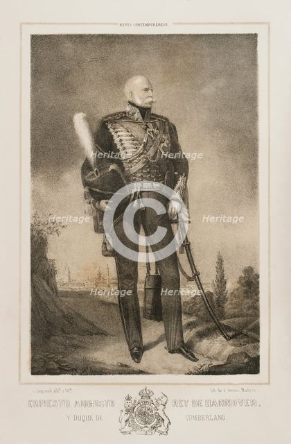 Ernest Augustus, (1771-1851), King of Hanover (1837-1851), Duke of Cumberland and Teviotdale, 1854. Creator: Luis Carlos Legrand.