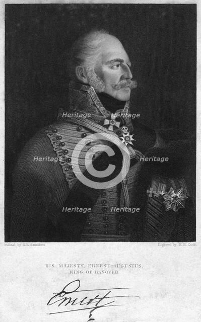 Ernest Augustus I of Hanover, King of Hanover, 19th century.Artist: H R Cook