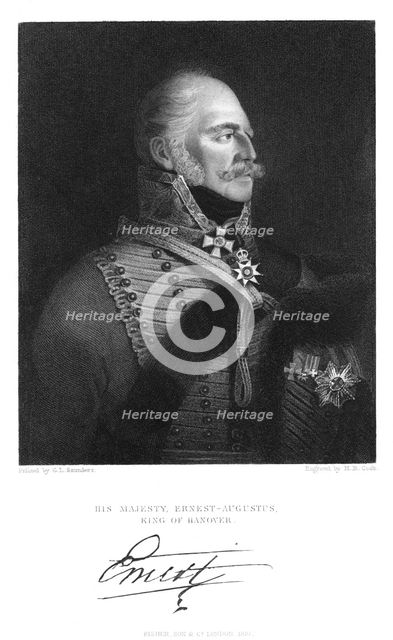'Ernest Augustus, King of Hanover', 1837. Artist: Unknown