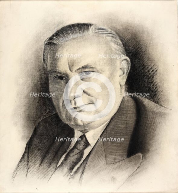 Ernest Bevin, between 1939 and 1946. Creators: Central Office of Information, Arthur Boughey.
