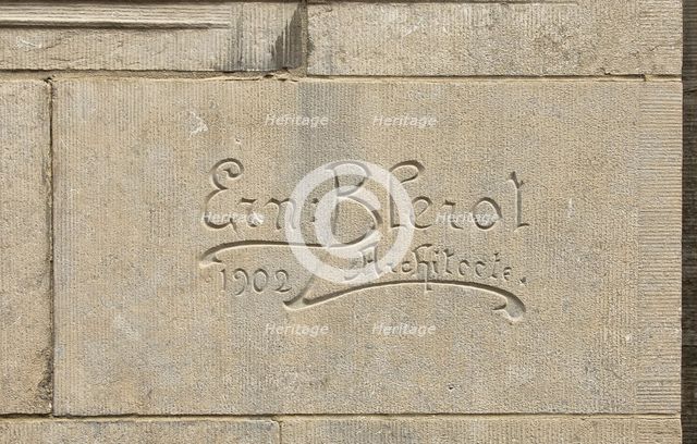 Ernest Blerot carved signature, 1902, (c2014-2017). Artist: Alan John Ainsworth.