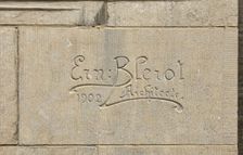 Ernest Blerot carved signature, 1902, (c2014-2017). Artist: Alan John Ainsworth
