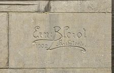 Ernest Blerot carved signature, 1902, (c2014-2017). Artist: Alan John Ainsworth