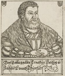 Ernest, from Saxon Dukes and Electors, 1560/1621. Creator: Balthasar Jenichen