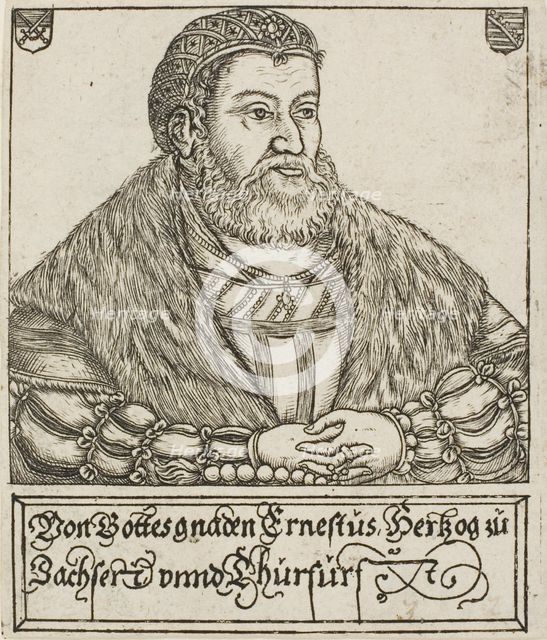 Ernest, from Saxon Dukes and Electors, 1560/1621. Creator: Balthasar Jenichen.