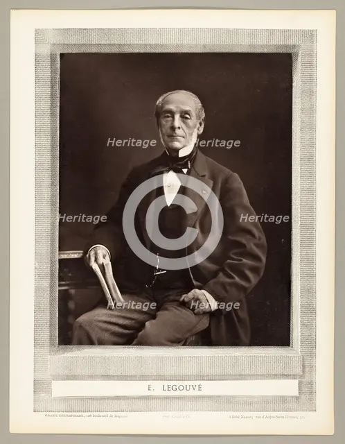 Ernest Legouvé, 1853/76. Creator: Nadar.
