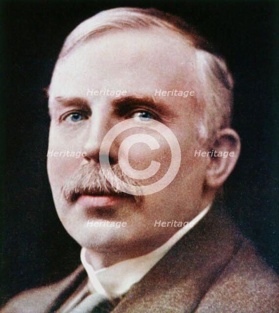 Ernest Rutherford, New Zealand-born physicist and the founder of nuclear physics. Artist: Unknown