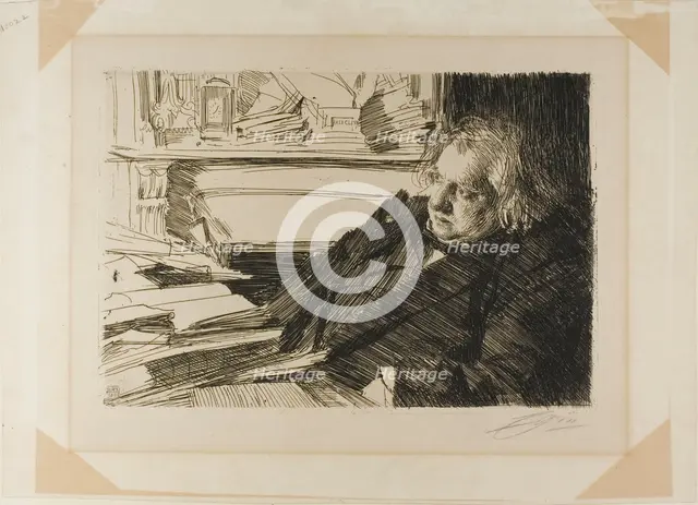 Ernest Renan, 1892. Creator: Anders Leonard Zorn.