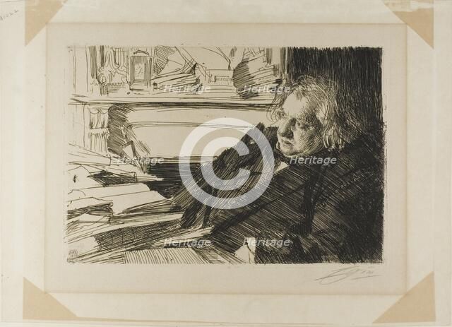 Ernest Renan, 1892. Creator: Anders Leonard Zorn.