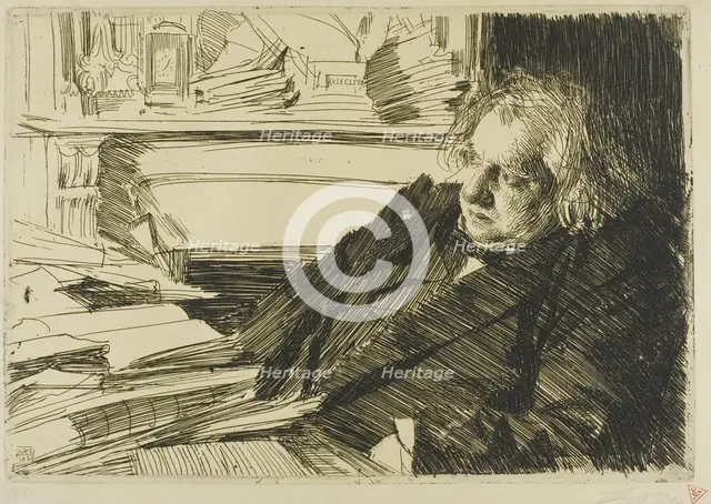 Ernest Renan, 1892. Creator: Anders Leonard Zorn.
