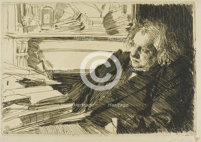 Ernest Renan, 1892. Creator: Anders Leonard Zorn.