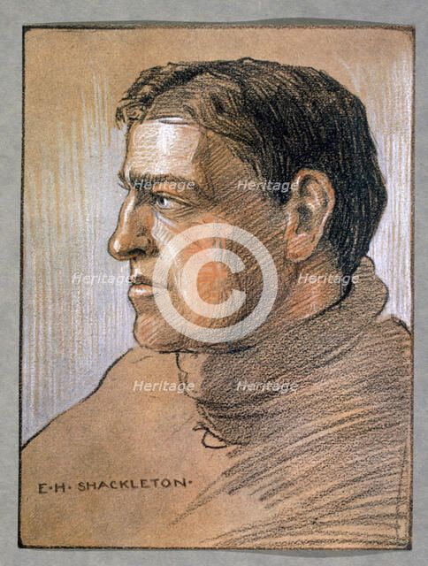 Ernest Shackleton, British explorer, c1909. Artist: Unknown
