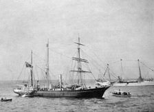 Ernest Shackleton's ship HMS Nimrod, 1907 (1908).Artist: Queen Alexandra