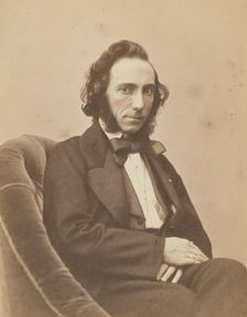 Ernesto Camillo Sivori, violiniste, 1854-1855. Creators: Nadar, Adrien Alban Tournachon