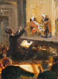 Ernst Edler von Schuch conducts the Rosenkavalier by Richard Strauss, 1912. Creator: Sterl, Robert (1867-1932)