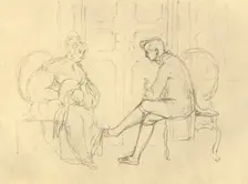 Ernste Frage mid-late 19th century, (c1924). Creator: Carl Spitzweg