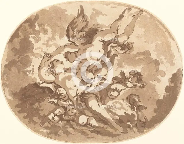 Eros and Psyche, 1766. Creator: Jean Claude Richard Saint-Non.