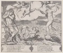 Eros in the Sea, ca. 1514-36. Creator: Agostino Veneziano