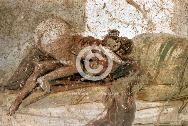 Erotic mural, Pompeii, Italy. Creator: Unknown.