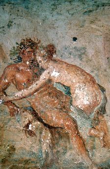 Erotic mural, Pompeii, Italy. Creator: Unknown