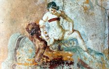Erotic mural, Pompeii, Italy. Creator: Unknown