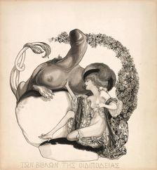 Erotic illustration, c. 1912. Creator: Bayros, Franz von (1866-1924)