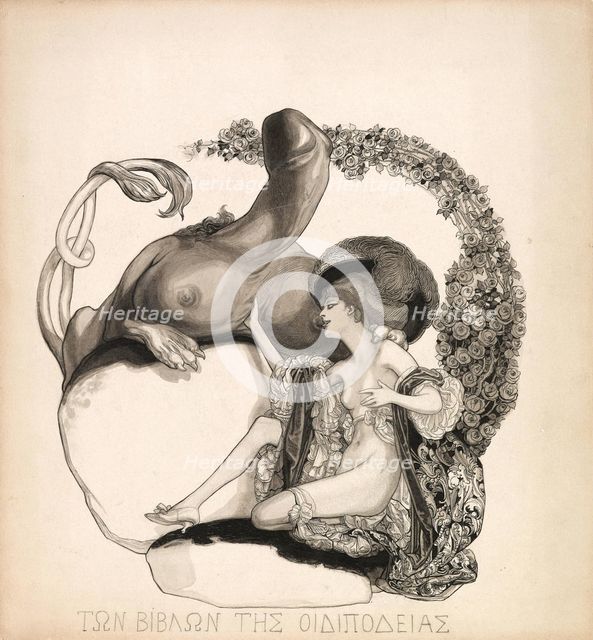 Erotic illustration, c. 1912. Creator: Bayros, Franz von (1866-1924).