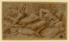 Erotic Scene, after 1524. Artist: Romano, Giulio (1499-1546)