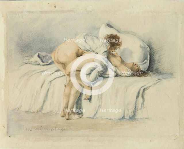 Erotic scene. Creator: Zichy, Mihály (1827-1906).