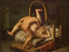 Erotic scene, End of 16th century. Creator: Carracci, Agostino (1557-1602)