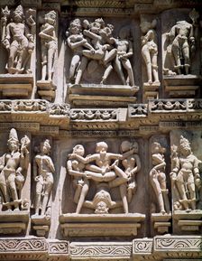 Erotic scenes from the exterior decoration of the Kandariya Mahadeo Temple