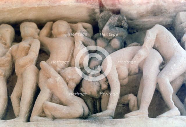 Erotic Sculpture, Khajuraho, India. c950-1050. (20th century). Artist: Unknown